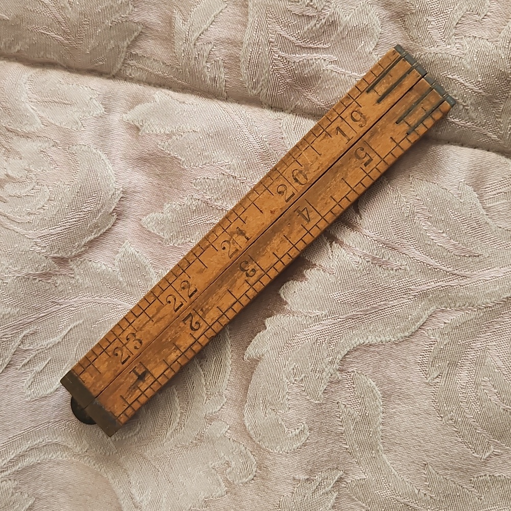 Vtg AmarLite Anaconda & Stanley Wooden Ruler Set - Picture 2 of 14
